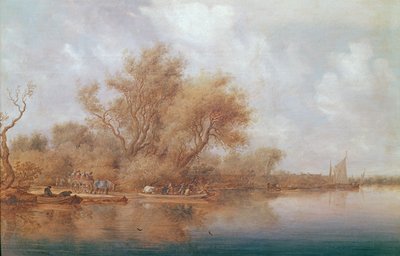 The Landing Stage, 1635 by Salomon van Ruisdael or Ruysdael